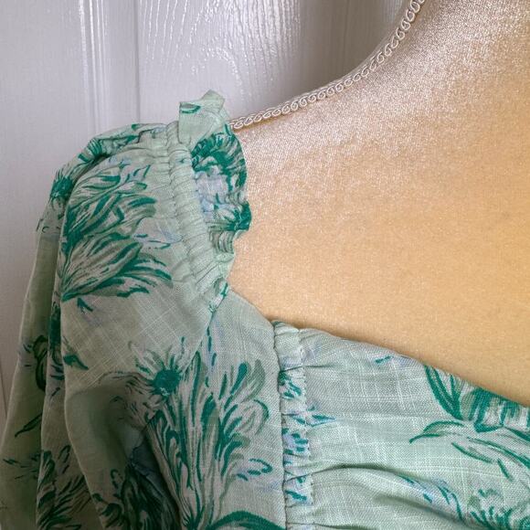 Sabo Zoe Tulip Puff Sleeve Backless Tie Back Crop Top - Size XL - Picture 4 of 10